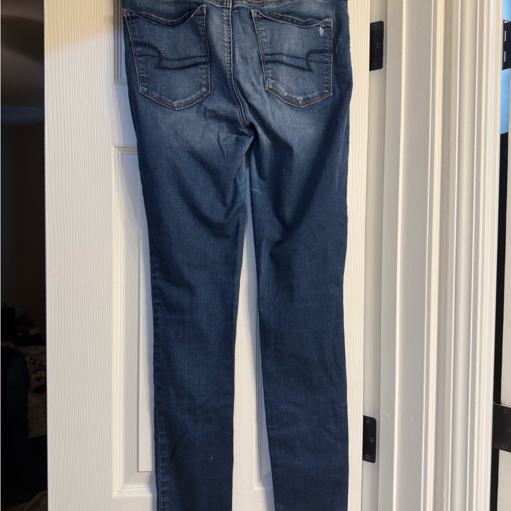 American Eagle Outfitters Skinny Jeans in Blue Denim Wash 8 - Picture 4 of 5